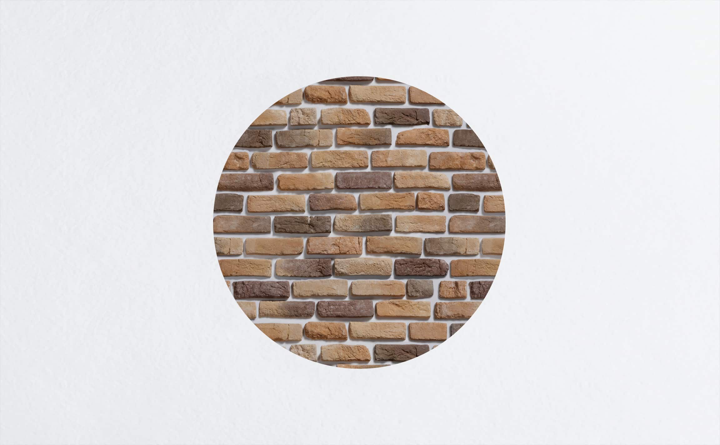 Coffee Brick Circle Wall Decal by Walls Need Love┬«