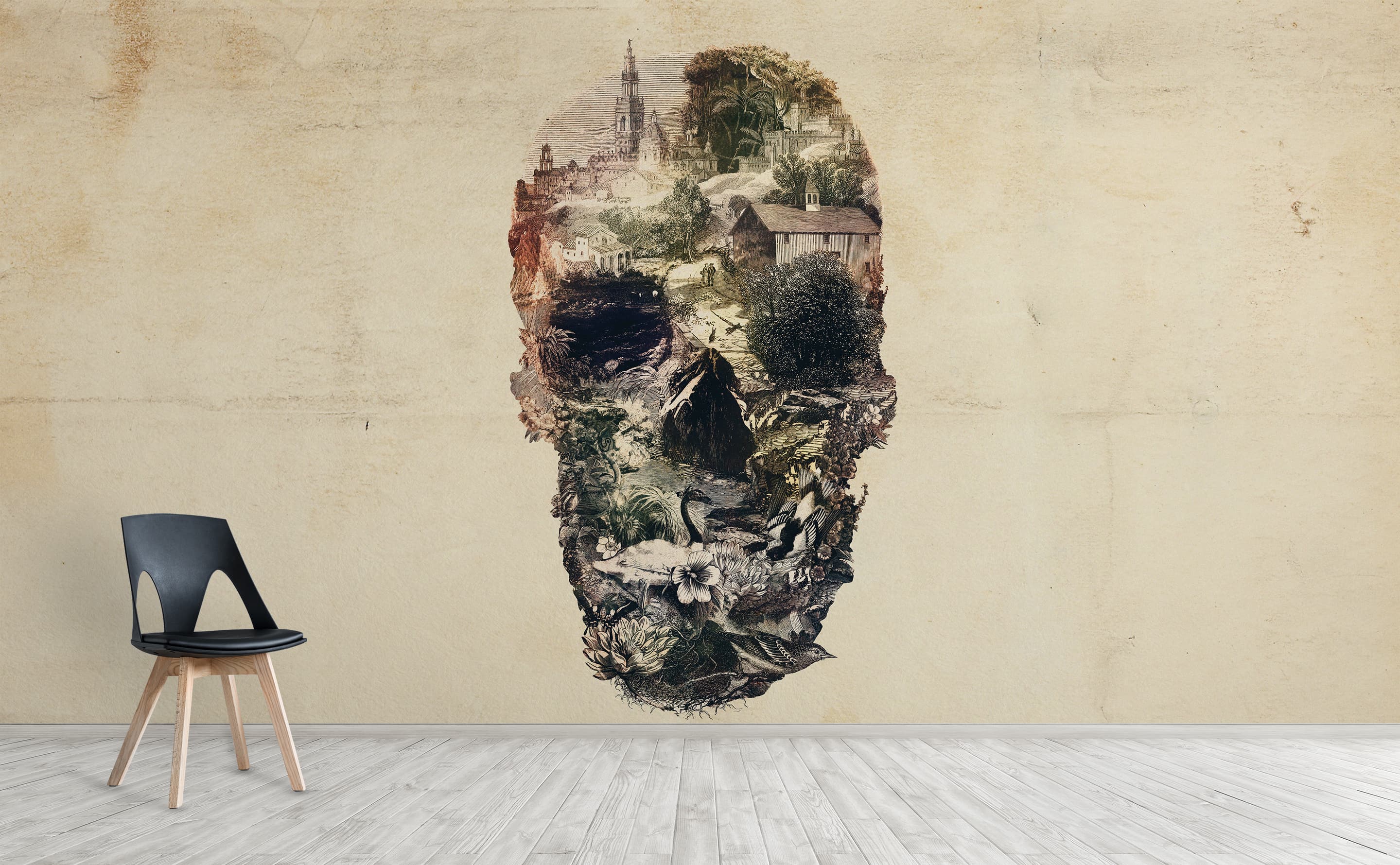 Skull Town Wall Mural by Walls Need Loveﾮ