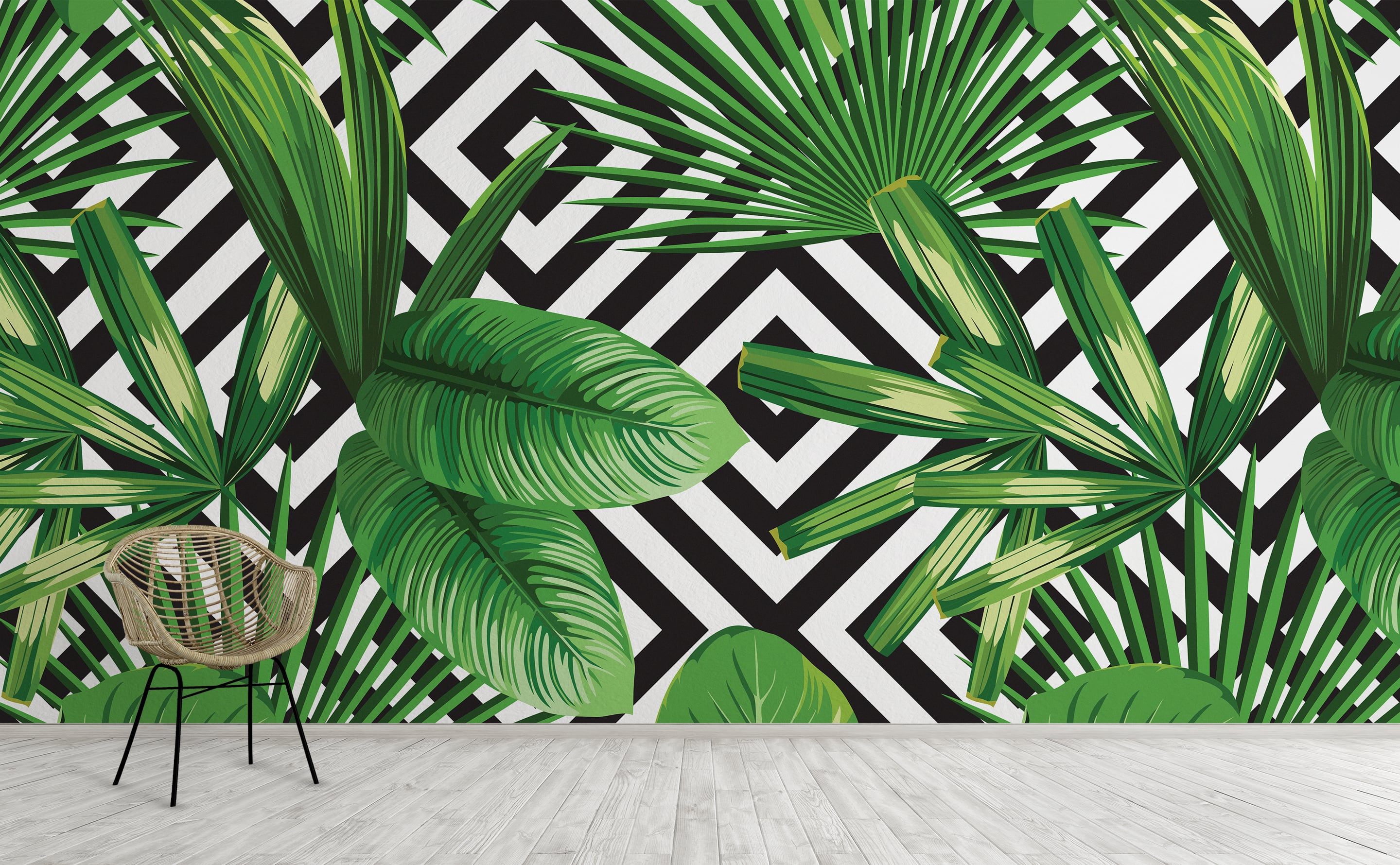 Palms Over Diamonds Wall Mural by Walls Need Loveﾮ