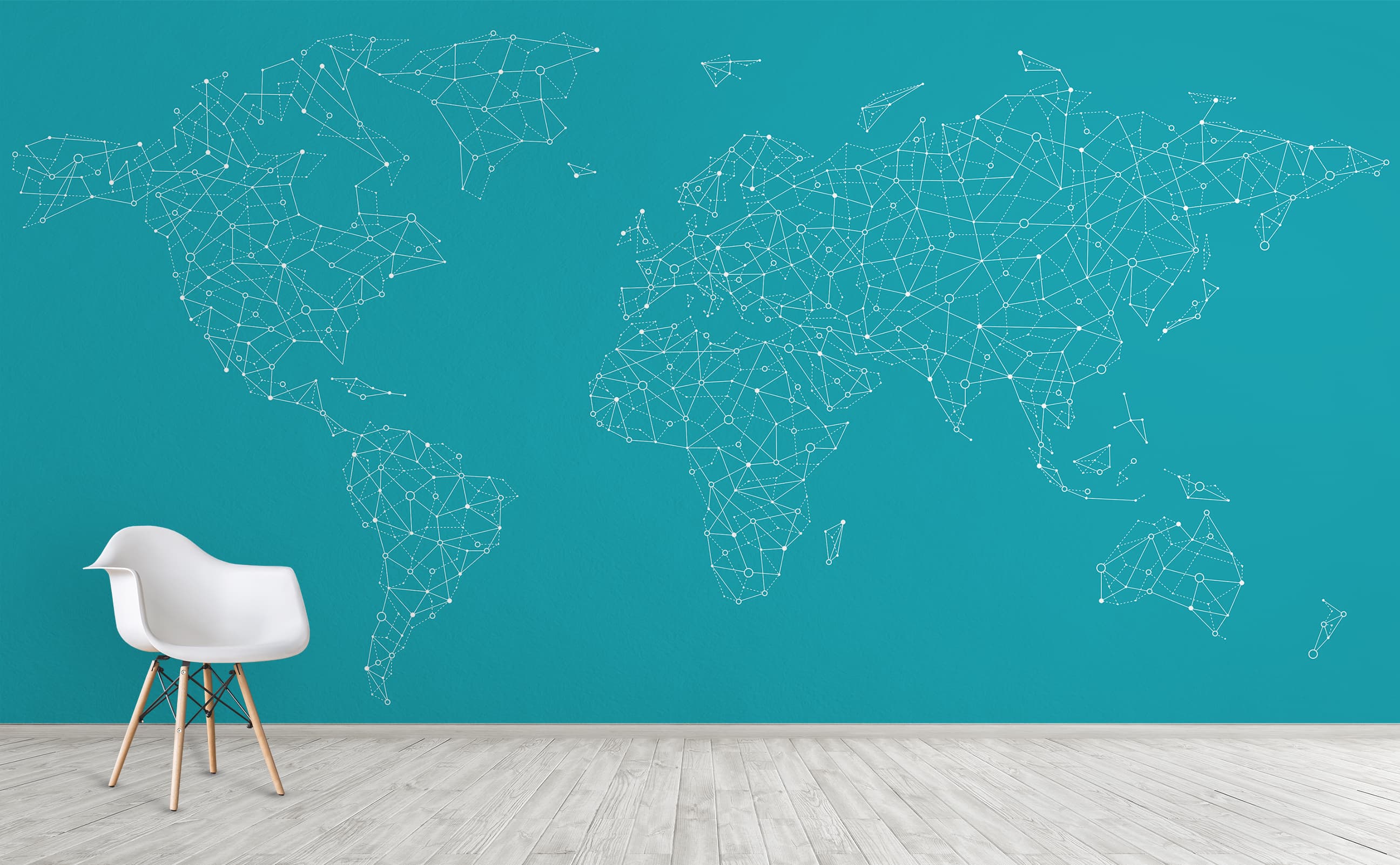 Global Communication Wall Mural by Walls Need Love®