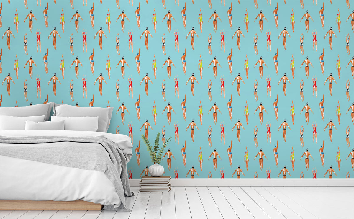 Swimmers in Water Wallpaper for Walls | Swimmers