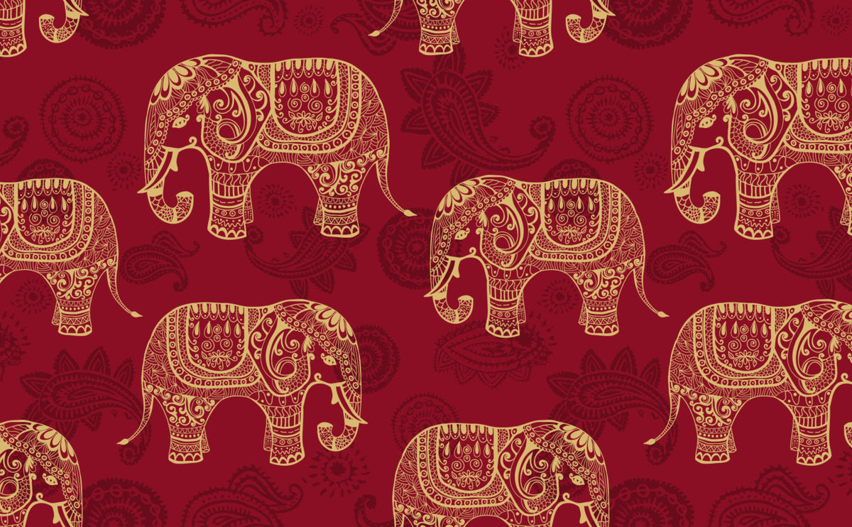 Red Paisley Fabric, Wallpaper and Home Decor