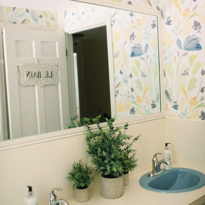 Soft Florals for A Budget-Friendly Bathroom Refresh