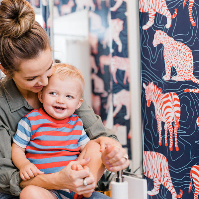 Spots and Stripes for The Perfect Boy's Bathroom!