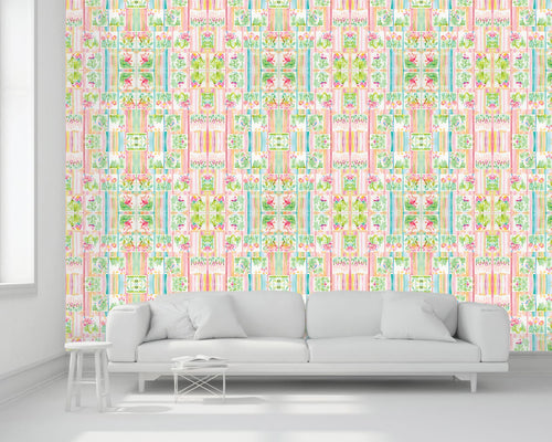 Scrub Wacky Botanicals | Wallpaper Mural