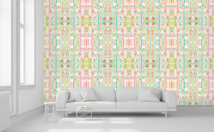 Scrub Wacky Botanicals | Wallpaper Mural