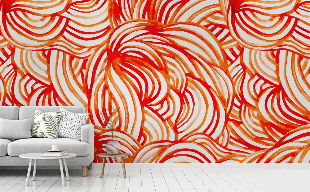 A Maze of Grace wall mural in a living room | Walls Need Love