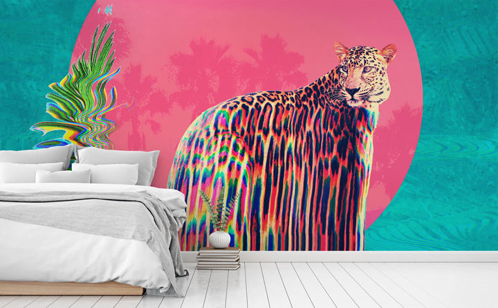 Jaguar wall mural in a bedroom | Walls Need Love