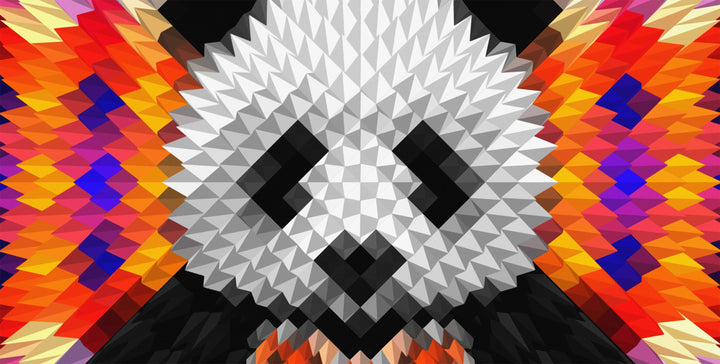 Geometric Panda wall mural full design | Walls Need Love