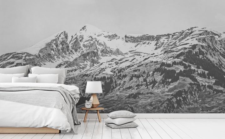 Grindelwald wall mural in a bedroom | Walls Need Love