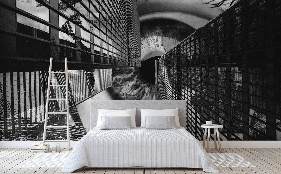 Peek wall mural in a bedroom | Walls Need Love