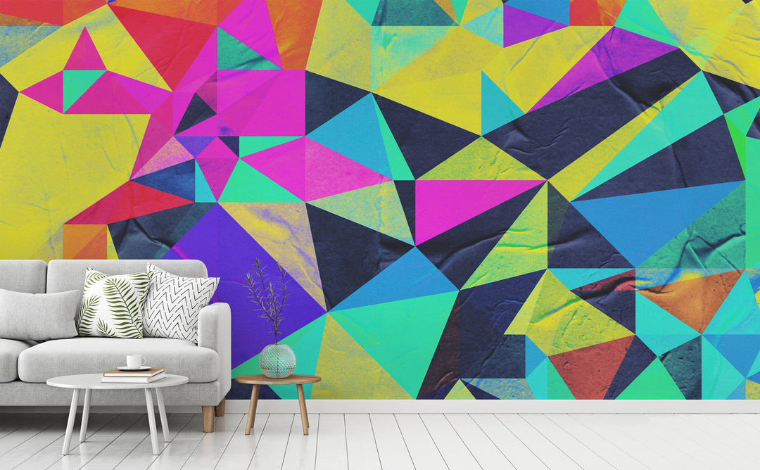 Frag three wall mural in a living room | Walls Need Love