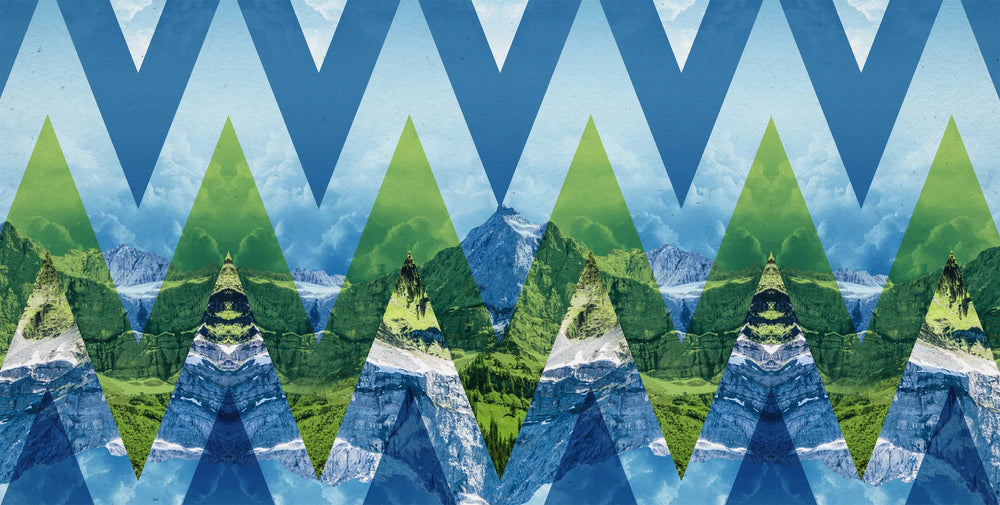 Chevron Mountains Majesty Wall Mural by Walls Need Love