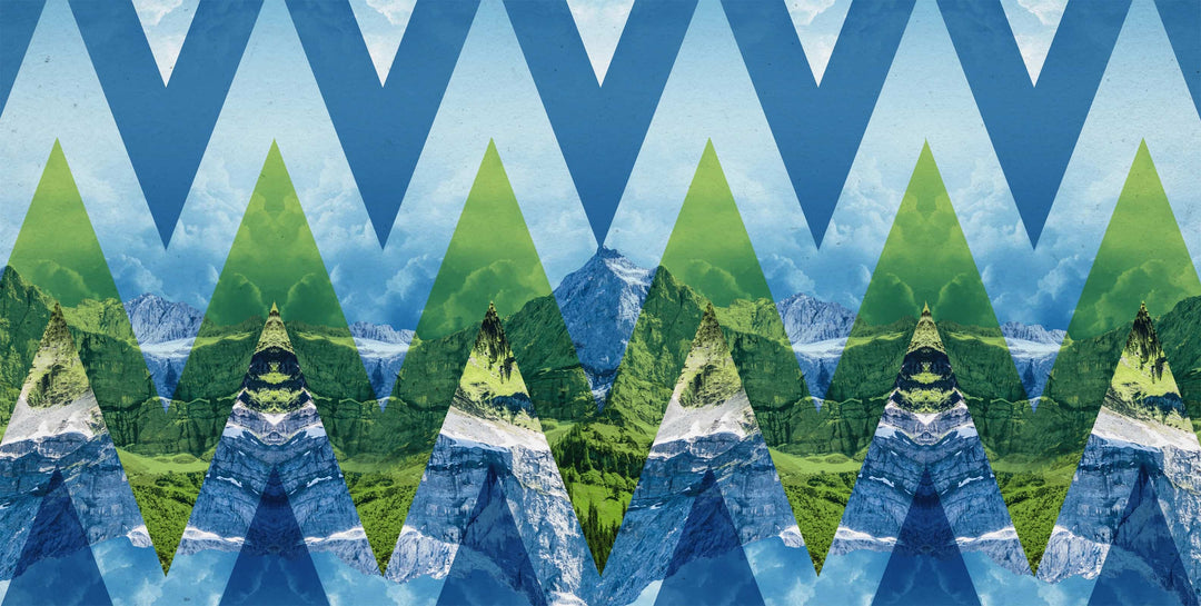 Chevron Mountains Majesty Wall Mural by Walls Need Love