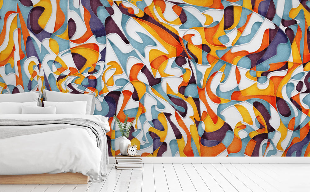 Inner Symphony wall mural in a bedroom | Walls Need Love