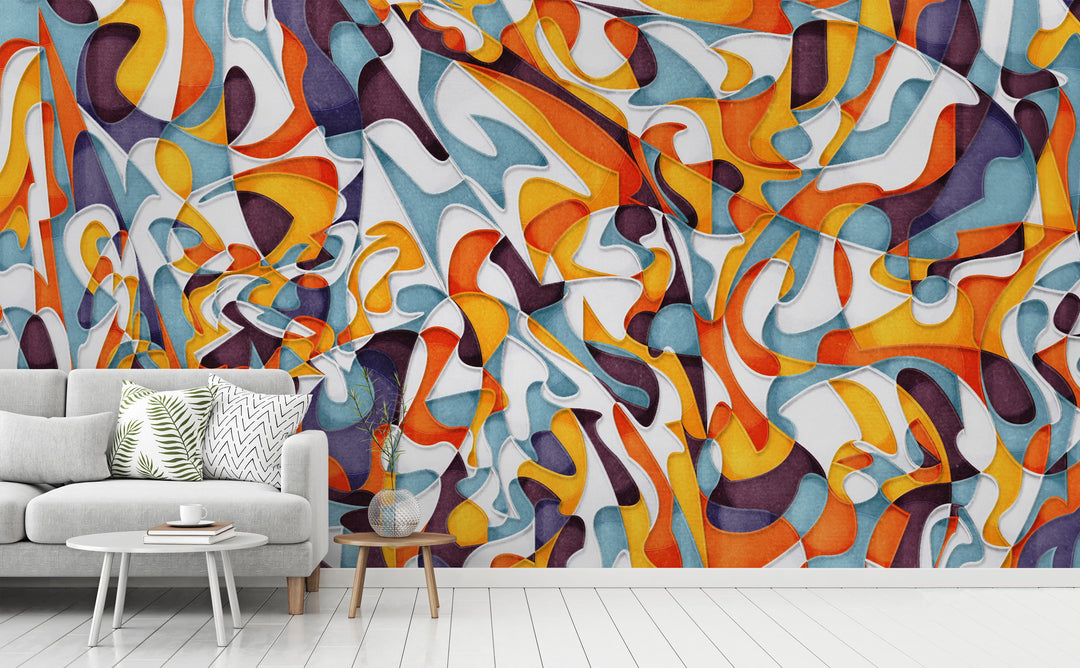 Inner Symphony wall mural in a living room | Walls Need Love