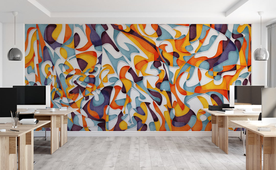 Inner Symphony wall mural in a workspace | Walls Need Love