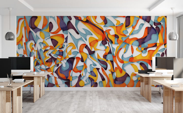 Inner Symphony wall mural in a workspace | Walls Need Love