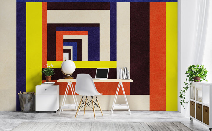 Out wall mural in a home office | Walls Need Love