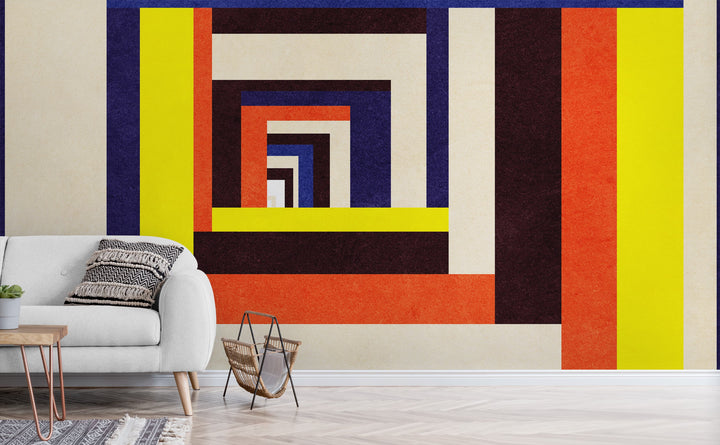 Out wall mural in a living room | Walls Need Love