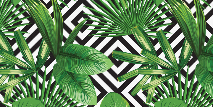 Palms Over Diamonds wall mural full design | Walls Need Love