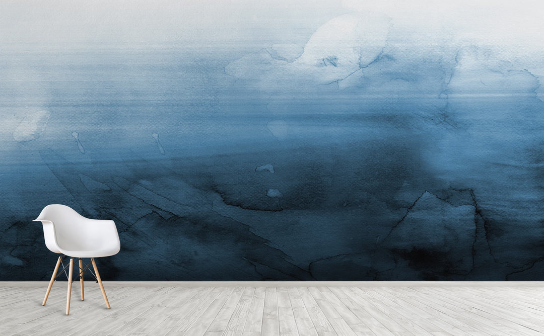 Blue Lagoon wall mural on an interior wall | Walls Need Love