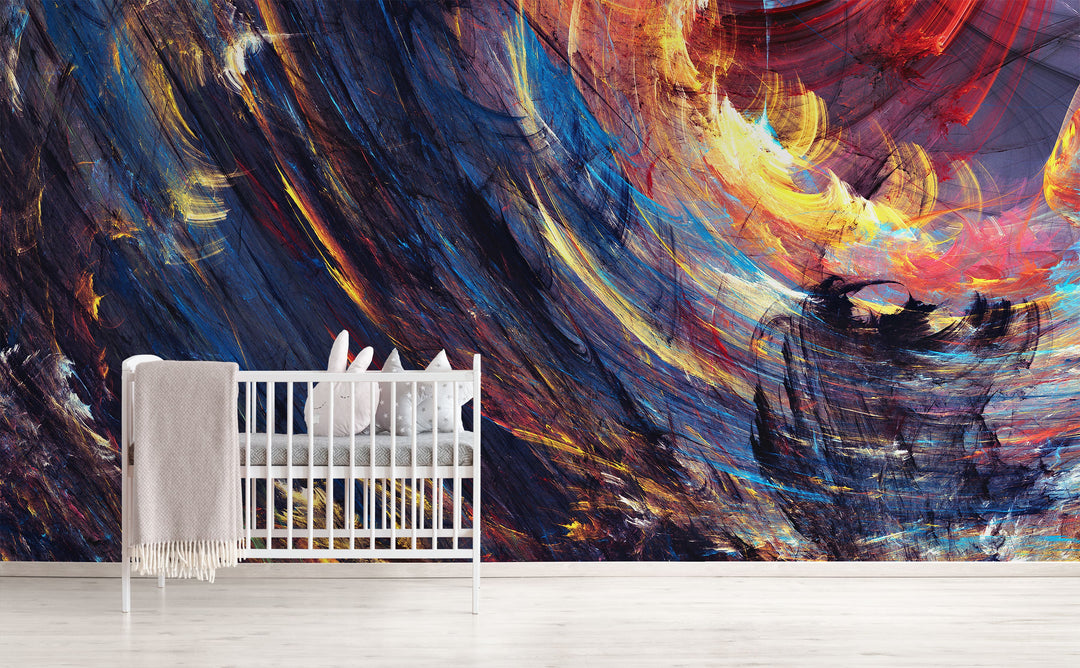 Fractal Desert wall mural in a kids room | Walls Need Love