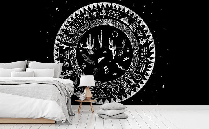 Inside the Desert wall mural in a bedroom | Walls Need Love