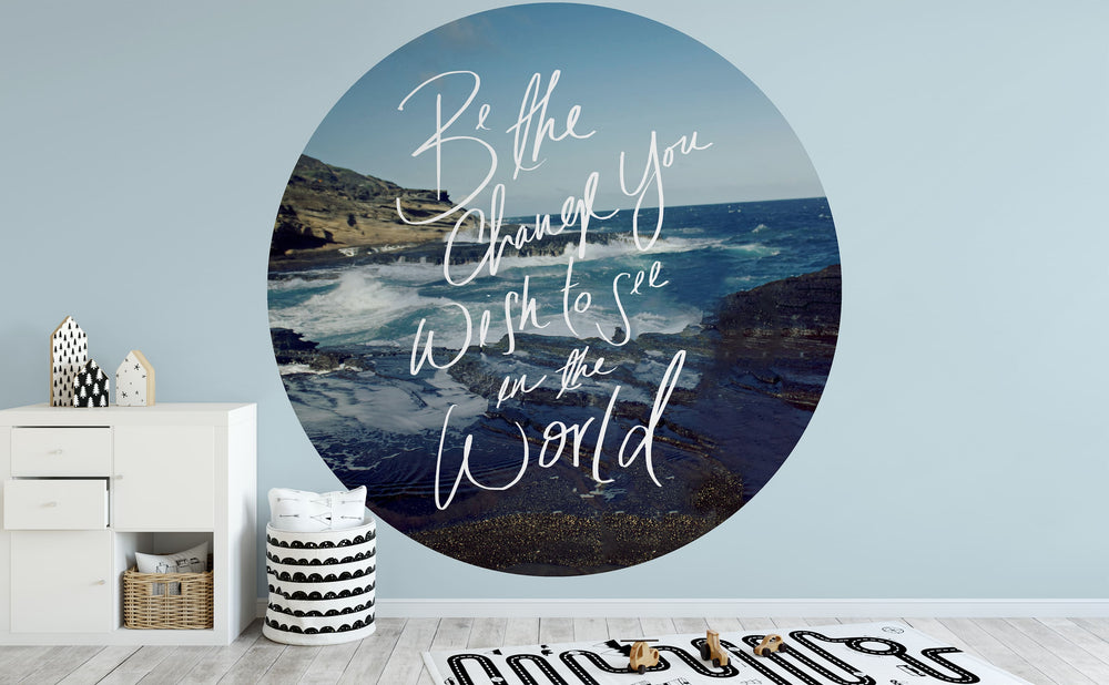 Be the Change wall mural in a kids room | Walls Need Love