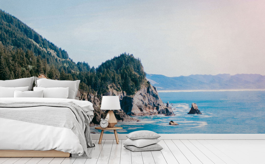 Cape Falcon wall mural in a bedroom | Walls Need Love