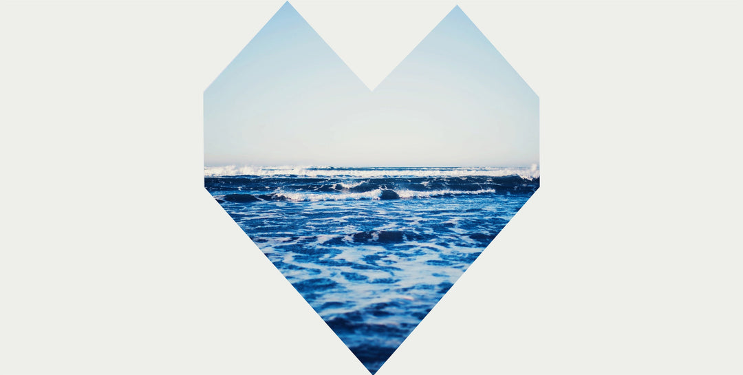Ocean Heart wall mural full design | Walls Need Love