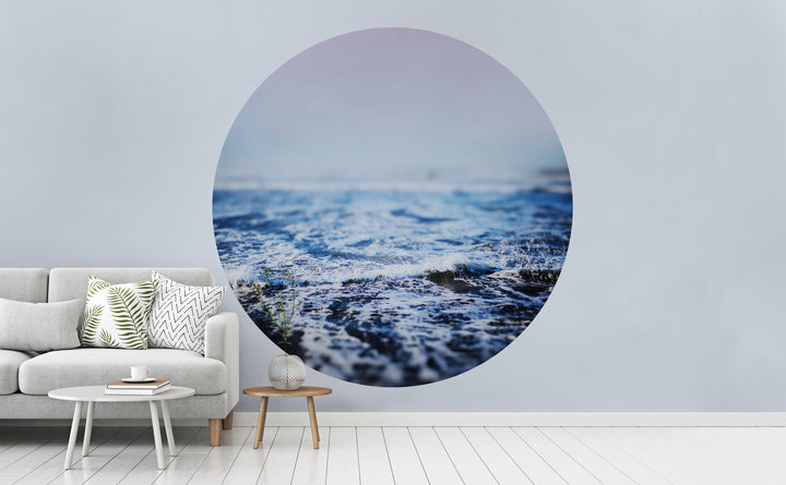 Surf Wall wall mural in a living room | Walls Need Love