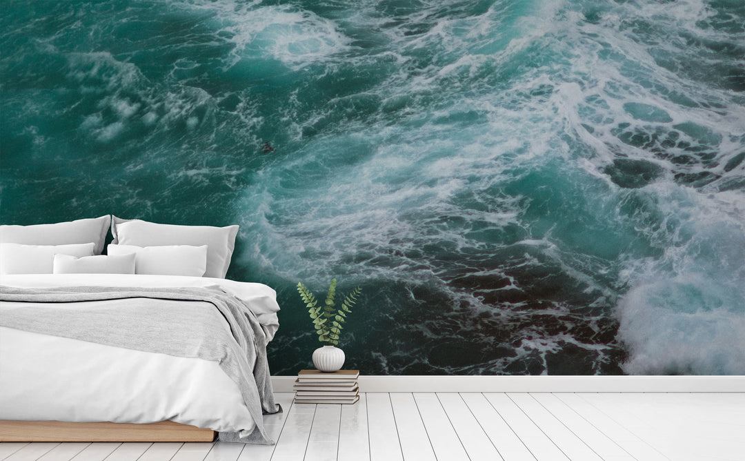 Big Sur wall mural in a bedroom | Walls Need Love