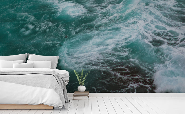 Big Sur wall mural in a bedroom | Walls Need Love