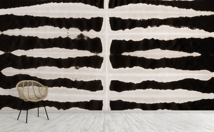 Dyed Zebra wall mural on an interior wall | Walls Need Love
