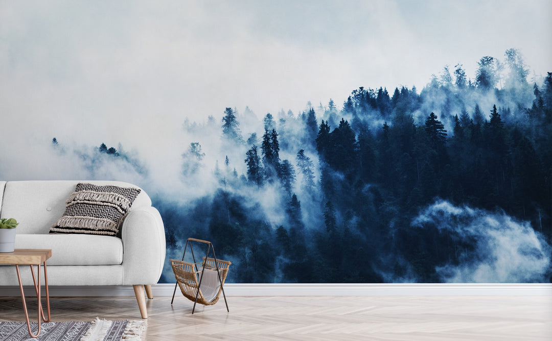 So Far From Safe wall mural in a living room | Walls Need Love