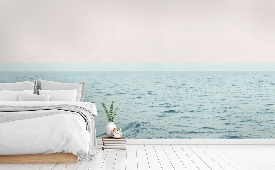 Sea Breeze wall mural in a bedroom | Walls Need Love