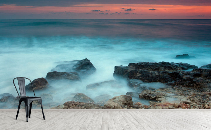 Mystic Beach wall mural on an interior wall | Walls Need Love