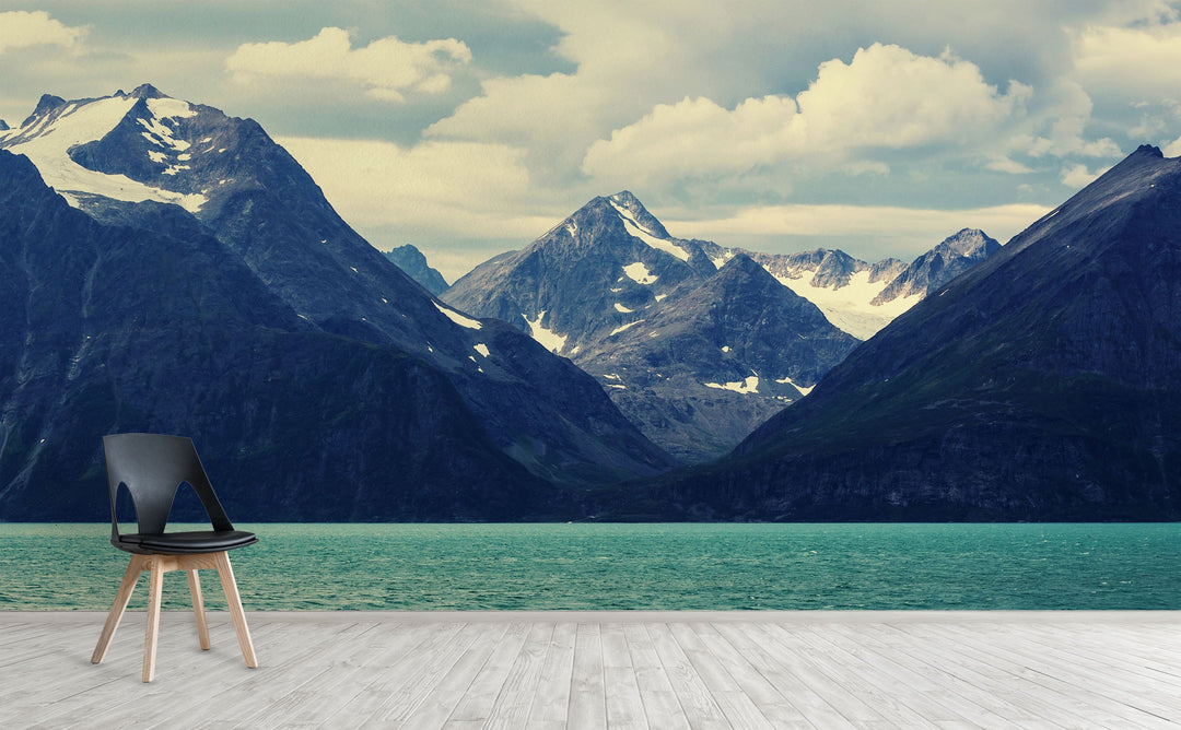 Norwegian Sky wall mural on an interior wall | Walls Need Love