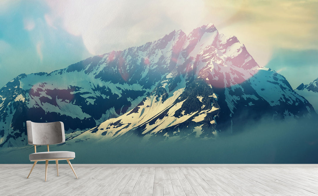 Mountain Peak wall mural on an interior wall | Walls Need Love