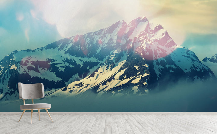 Mountain Peak wall mural on an interior wall | Walls Need Love