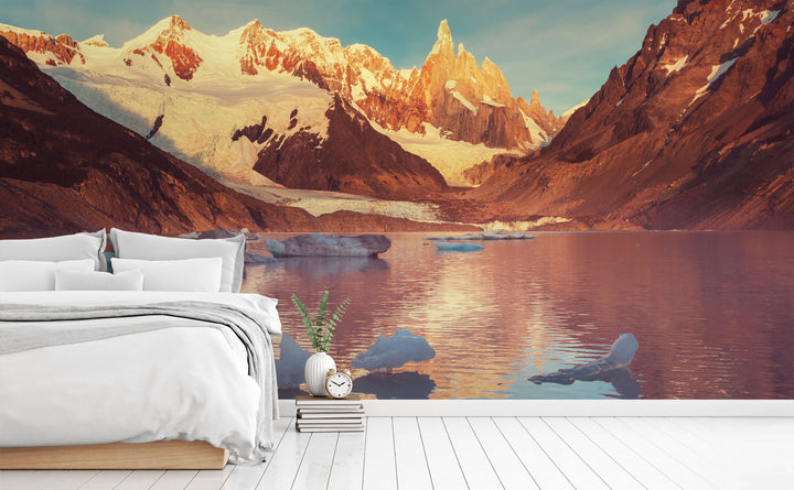 Cerro Torre in Patagonia wall mural in a bedroom | Walls Need Love