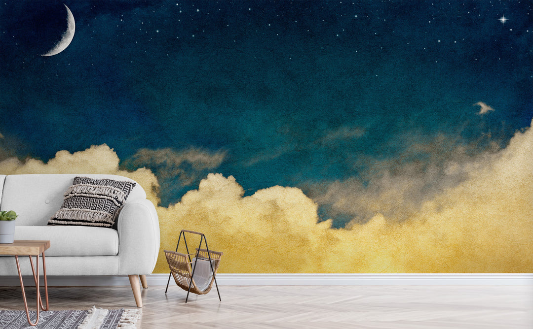 One For The Dreamers wall mural in a living room | Walls Need Love