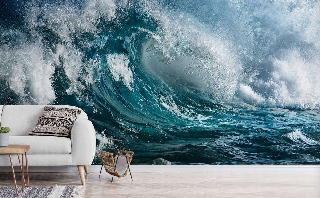 Rip Curl wall mural in a living room | Walls Need Love