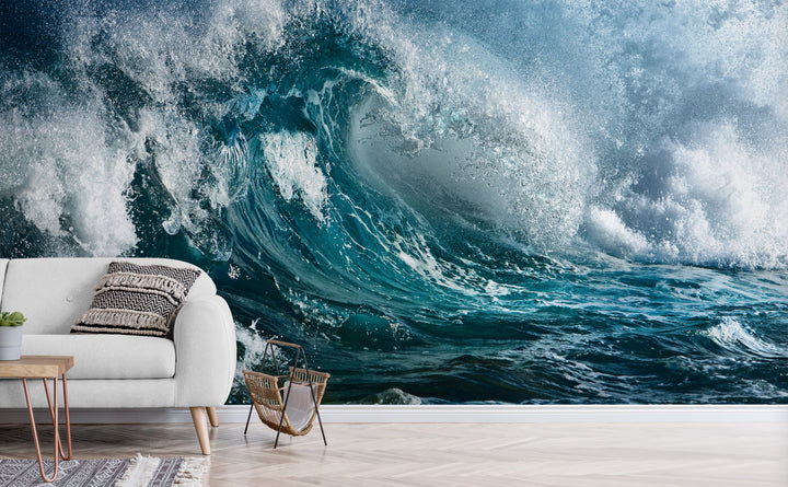 Rip Curl wall mural in a living room | Walls Need Love