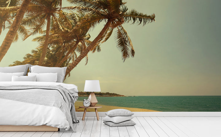 Serenity Beach wall mural in a bedroom | Walls Need Love