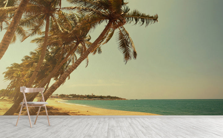 Serenity Beach wall mural on an interior wall | Walls Need Love