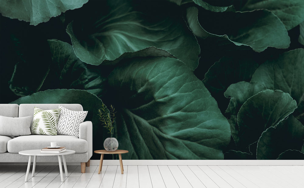 Forest Flora wall mural in a living room | Walls Need Love