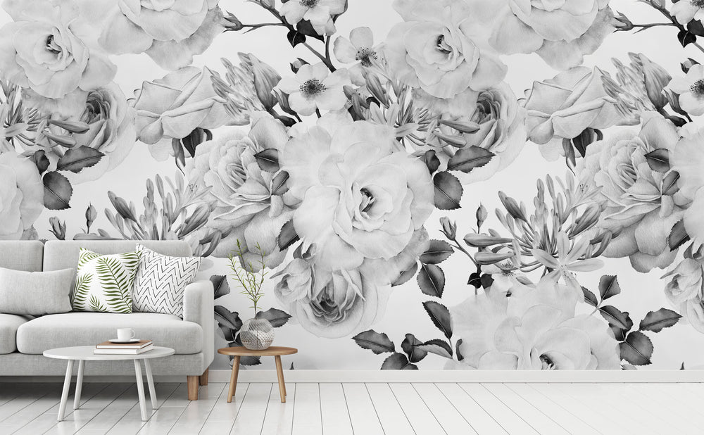 Amelia wall mural in a living room | Walls Need Love