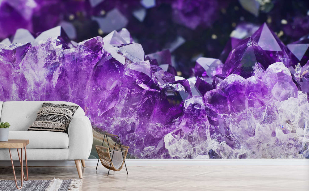 Positive Vibes wall mural in a living room | Walls Need Love